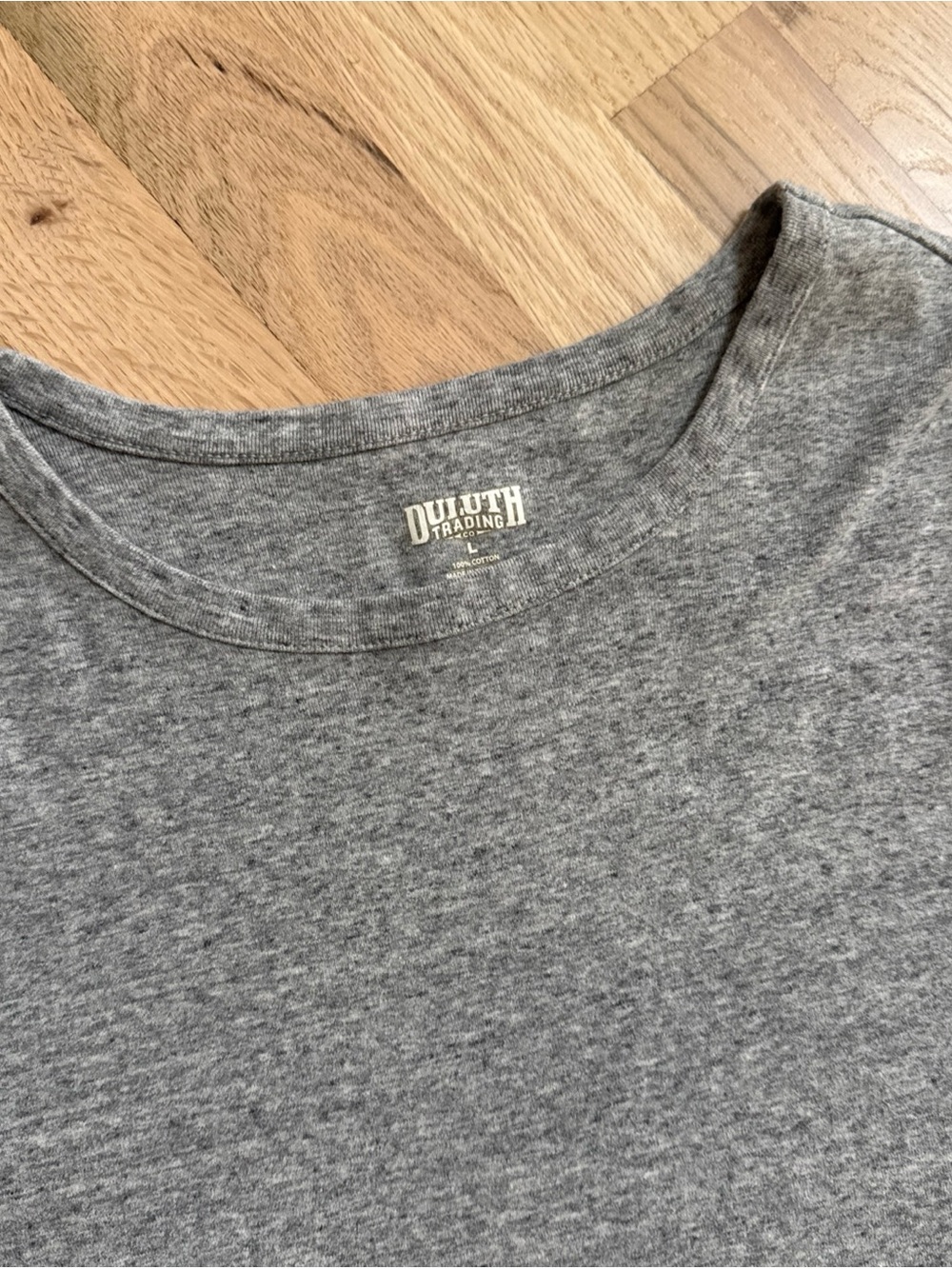 Duluth Trading Women’s Gray Workwear Short Sleeve Thick Shirt Size Large - Picture 3 of 6